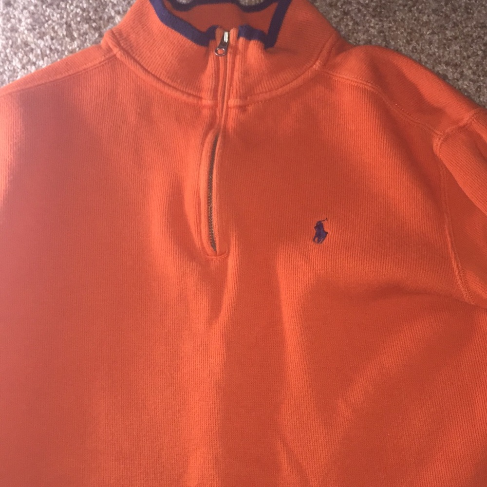 Orange and blue Polo shirt